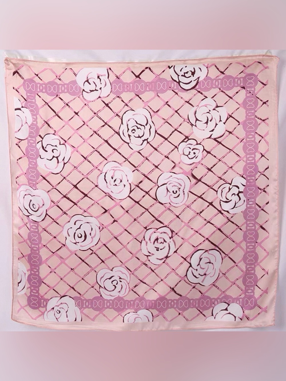 Pink Floral Scarf Silky and soft